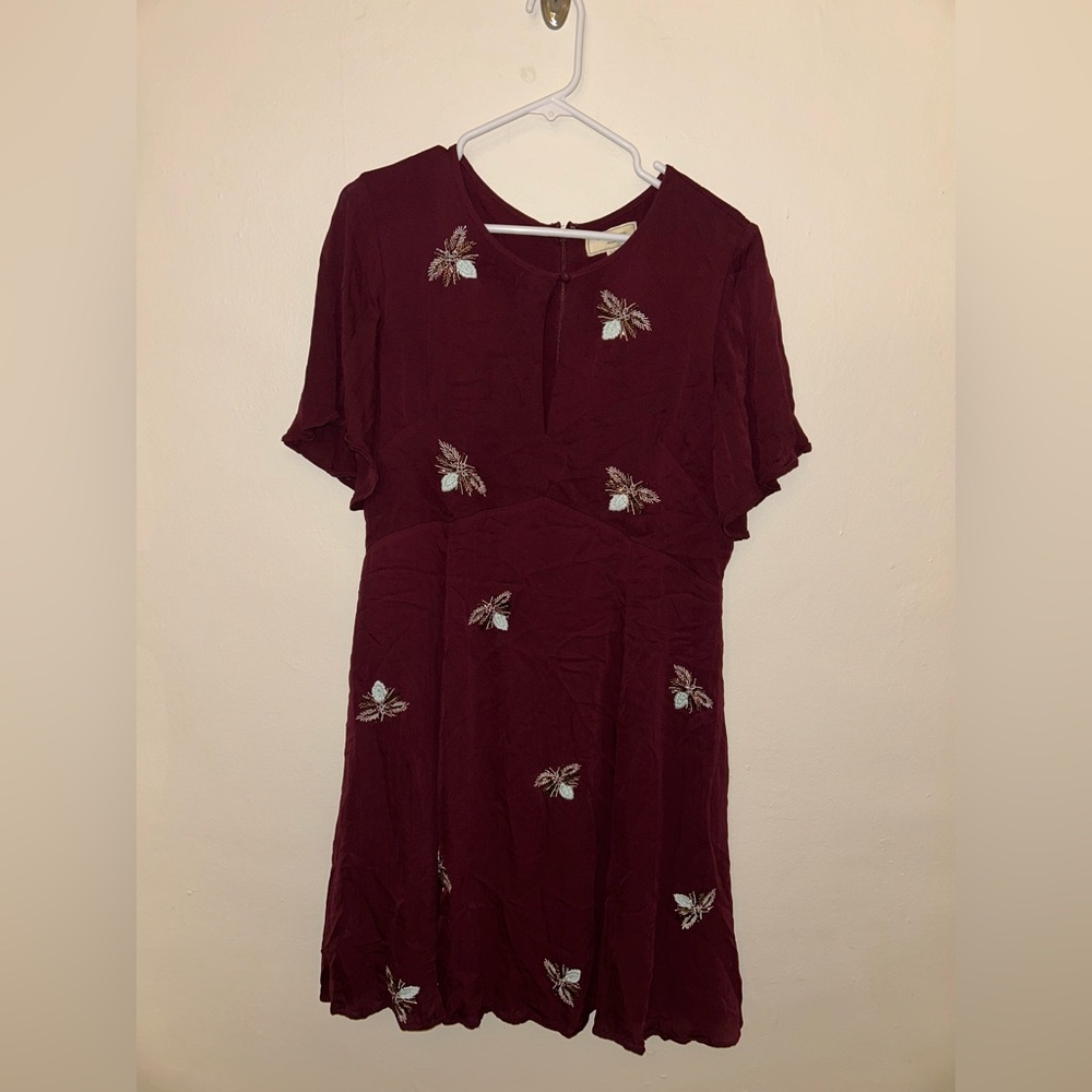 Anthropologie Moulinette Soeurs Embellished Mini Dress